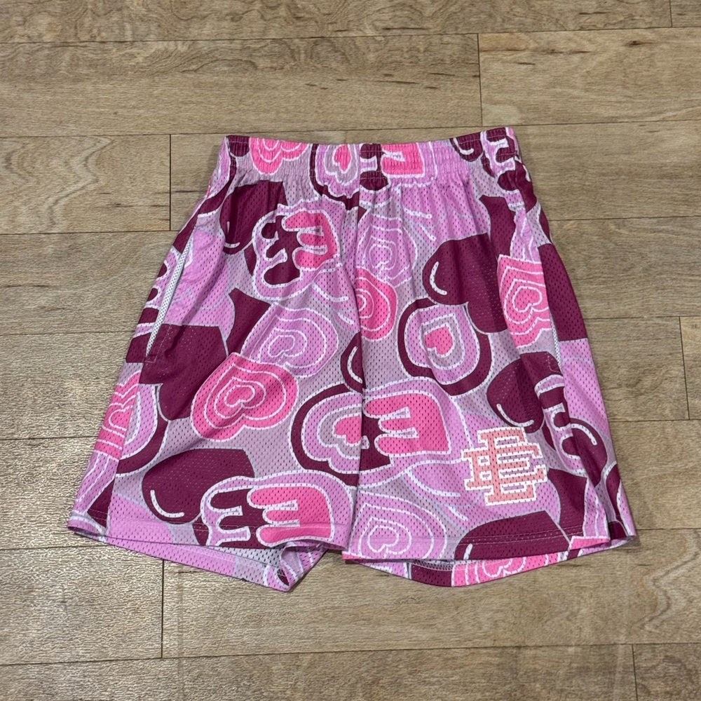 Eric Emanuel EE Basic Shorts Heart Pastel Valentines Pattern Size Medium